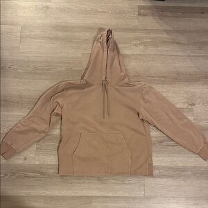 Athleta Beige Hoodie with Drawstring